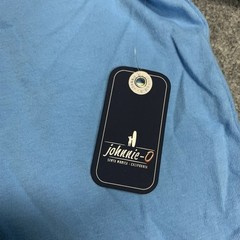 Johnnie-O Surf Wagon Short Sleeve Crew T-Shirt Mens Size Medium Malibu Blue NWT