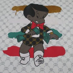 Black Richie Rich T-Shirt Mens Size 3X/4X* White Graphics