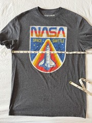 NASA Fifth Sun Retro Men’s Heather Gray Short Sleeve T-Shirt Medium