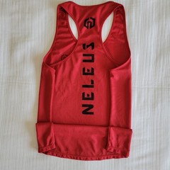 NELEUS Dry-Fit Red Mesh Y-Back Muscle Workout Tank-Top Size Large