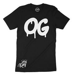 Urban Hip Hop Design Style Black Men’s T Shirt OG King Graffiti Graphic Tees