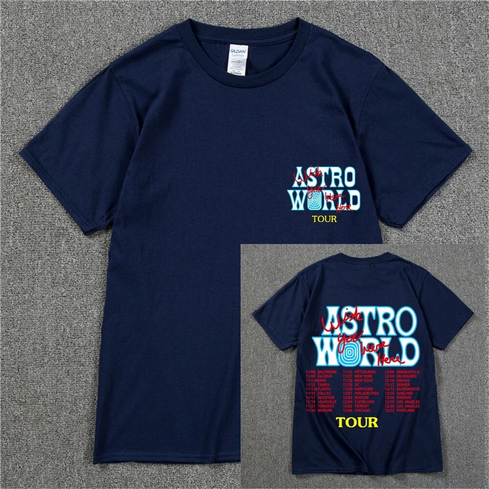 Cactus Jack Astro World Men’s T-Shirt Cool Print Casual Tee Short Sleeve Fashion