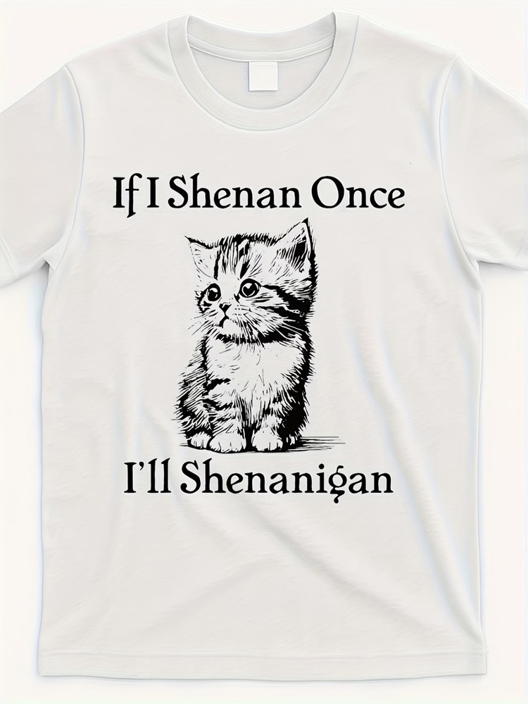 If-I-Shenan-Once-Ill-Shenanigan-Cute-Cat-St-Patricks-Day-Gift-T-ShirtIi