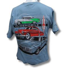 Oldsmobile Rocket 56 Couple 88 Cotton T-Shirt Blue Official Licensed