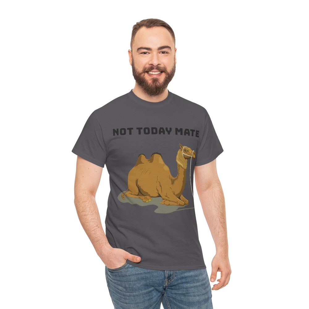 Casual Dress Tee, Not Today Mate T-Shirt for Men and Women – Unisex Top, Heavy