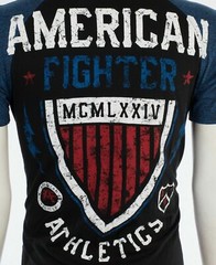 AMERICAN FIGHTER Sherman Eagle Black Athletic Mens Crewneck T-shirt M-3XL NWT