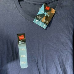 VTG NOS 2X Men’s Hanes X Temp T Shirt Size XLarge NAVY/GRAY MSRP 16.00 Each