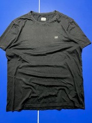 C.P. Company BIG LOGOMen’s Black T-Shirt Goggle Print Back Logo Spellout Graphic
