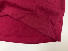 Vintage 90s Raglan Shirt Men Large Tall LT Minimal Ringer Burgundy Silky Acrylic