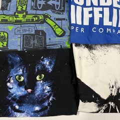 16 Tees Graphic T Shirt Lot Mix Modern Joblot For DIY Craft Upcycle Tie Dye Etc.