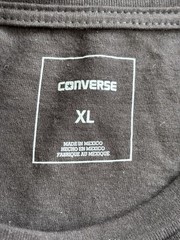 Converse XL Men’s Tee Shirt, Amp “Unplug”, Gray, Short Sleeve, 100% Cotton