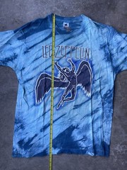 Vintage 80s Led Zeppelin Swan Song Tie Dye Single Stitch Band T Shirt XL