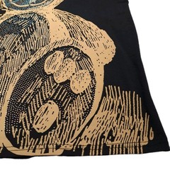 Heads Or Tails T-Shirt Size M Black Rhinestone Teddy Bear Goth Grunge Bling