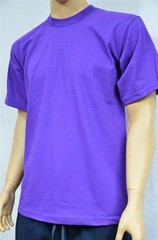 2 NEW PROCLUB S-5XLT HEAVY WEIGHT T-SHIRTS PURPLE PLAIN TEE PRO CLUB BLANK