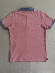 Uniqlo x Michael Bastian Polo Shirt Mens XL Red Striped Chambray Button Down