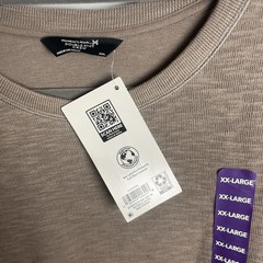 Member’s Mark Men Double Knit Crewneck Long Sleeve Relaxed Fit Grey Bisque 2XL