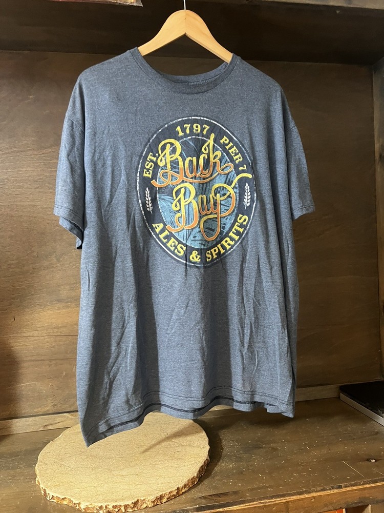 Men’s Sonoma BLUE T-Shirt Short Sleeve Crew Neck SIZE XXL BACK BAY ALES & SPIRIT