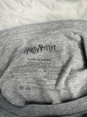 Harry Potter Herbology Graphic Print Gray Cotton Knit Crew Neck T-Shirt Unisex L