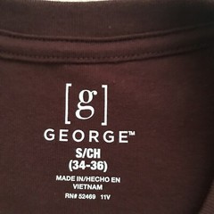 George Mens Chianti Long Sleeve Stretch Crew Neck T-Shirt S (34-36) Chest 39″NWT
