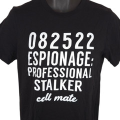 Professional Stalker T Shirt Mens Size Medium Black Espionage Cell Mate