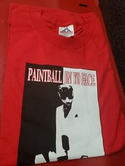 Paintball T-Shirt Short sleeve M, L, XL, XXL, XXXL Red Paintball in Yo Face