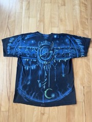 Vintage 2001 Liquid Blue Great Wolf Lodge Wolf All Over Print T-Shirt Size L