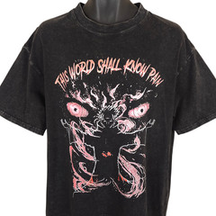 Naruto T Shirt Mens Size Medium Black This World Shall Know Pain Japanese Manga