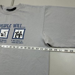 Vintage y2k No Boundaries Stickman Graphic Shirt Size Large “Nosy People Will..”