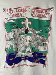 Vintage St. Louis Camping Shirt Mens Sz XL Outdoor Hiking Art Tee 90s