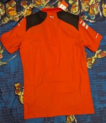 Puma Scuderia Ferrari US Size M Red Button Up Shirt Rosso Corsa 763416-01 NWT