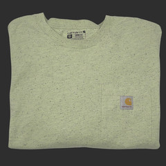 Carhartt Men’s Size 2XL Tall K87 Loose Fit Pocket Tee Lime Green Heather Nep