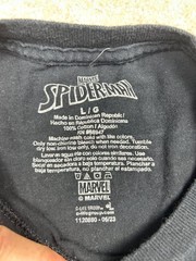 Marvel Spider-Man Men’s Black L T-Shirt Graphic Print 100% Cotton Crew Neck Tee