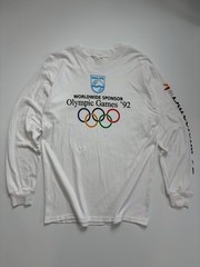 Vintage 1992 Barcelona Olympics Long Sleeve T-Shirt Philips Worldwide Sponsor M