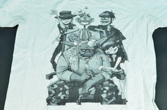 Gorillaz Rap Hip Hop Band Cartoon Shirt White Double Sided Medium