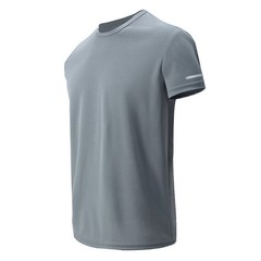 Men’s Solid Color Round Neck Short Sleeve Top 2/4/6 Piece Printed Cuffs Sports