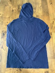 EUC Polo ralph lauren long sleeve hooded tshirt blue cotton size S