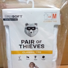 Pair of Thieves SuperSoft Classic Fit Tee White Men’s M 2-Pack Tagless