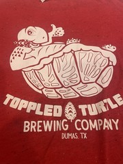 Toppled Turtle BREWING CO Dumas Texas Red T Shirt Large “207”
