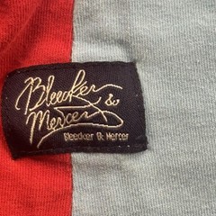 Bleecker & Mercer Shirt Mens Large Blue Red Graphic Boxer Chenille Patch Tee