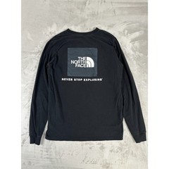 The North Face Black T-shirt Double-sided Long Sleeve Size M