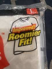 3 Pack Hanes Men’s Crew Neck, Roomier Fit T-Shirts White Size L Brand New