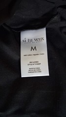 Yes Tu Veux Black T-shirt, Size M, New with Tags, Embossed Logo, 100% Cotton