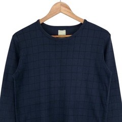 Vintage Yohji Yamamoto AAR Yohji Design Studio Blue Plaid Long Sleeve Tee Shirt