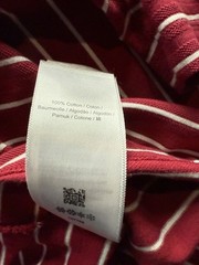 Fred Perry men’s casual T-shirt cotton striped red M2534 size XS