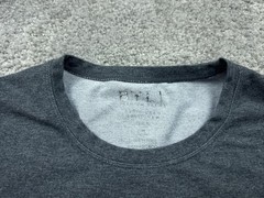BYLT Shirt Mens Large Gray Drop-Cut Curved Hem Tagless Soft Jersey Tee Casual