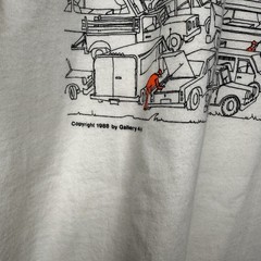 Vintage A Day In The Wilderness Shirt Mens Large Hunting B Johnson Art USA 90s