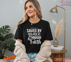 Unisex Saved By Grace Throu T-Shirt, Men T shirt,Women T shirt Gift ReligionTop