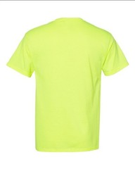 Hanes 5170 5XL EcoSmart Crewneck Short Sleeve Tee Pit to Pit 31″ Safety Green