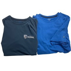 Kuhl Wildfibre Organic Cotton T-Shirt Lot of 2 Mens XXL Blue Grey Graphic Tee