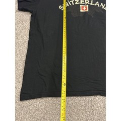 Vintage Switzerland Graphic TShirt Mens Size M Black Excellent Souvenir Tee